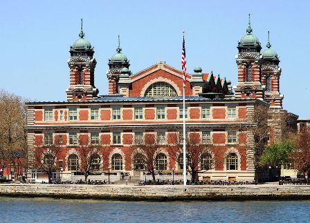 The main building on Ellis Island